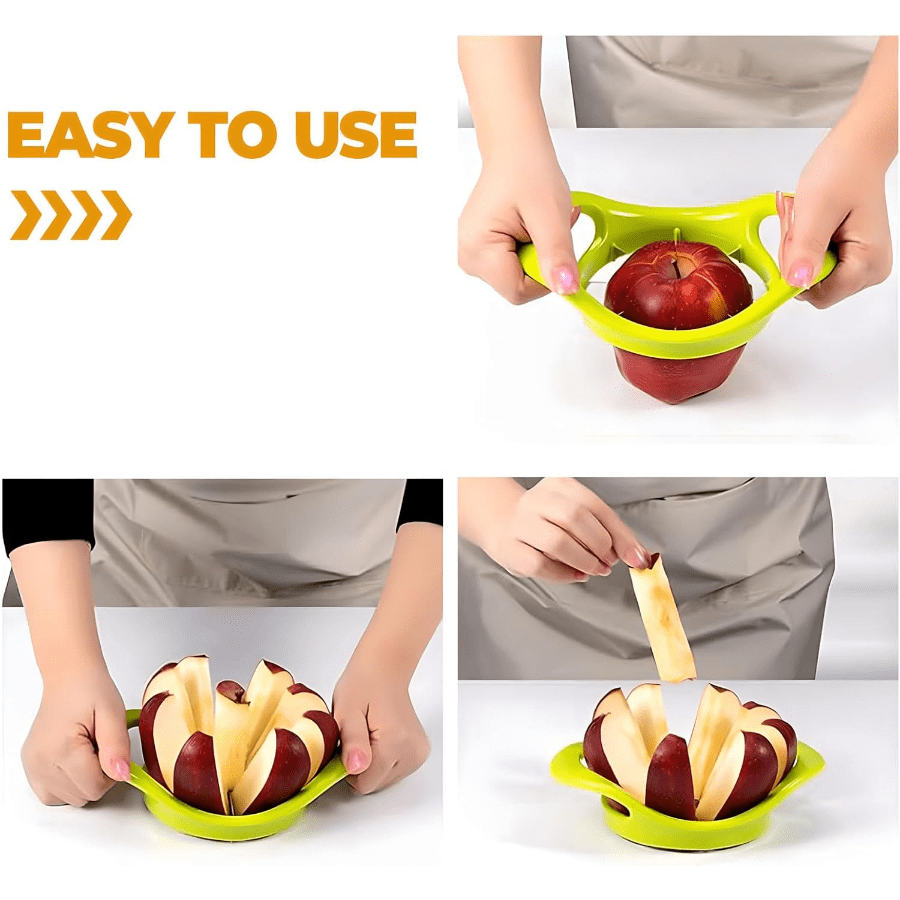 1 Pc Stainless Steel Apple Slicer And Corer, Easy To Use, Time-Saving, Suitable For Apples, Pears, Oranges, Dragon Fruit (8 Blades)