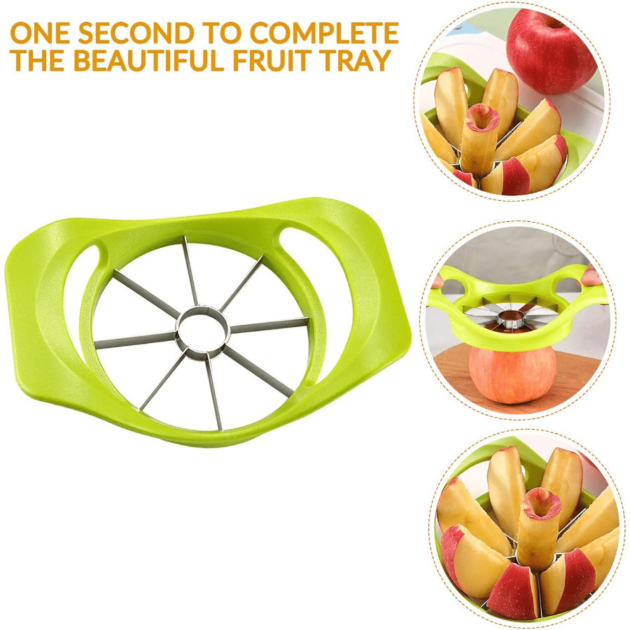 1 Pc Stainless Steel Apple Slicer And Corer, Easy To Use, Time-Saving, Suitable For Apples, Pears, Oranges, Dragon Fruit (8 Blades)