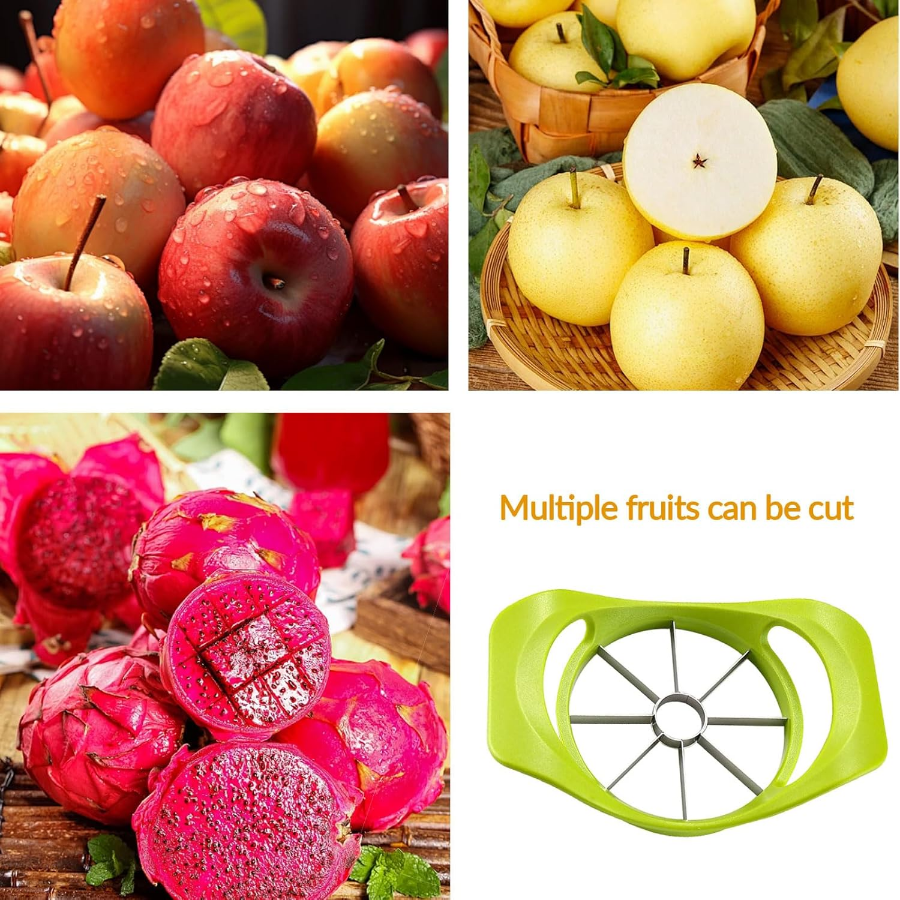 1 Pc Stainless Steel Apple Slicer And Corer, Easy To Use, Time-Saving, Suitable For Apples, Pears, Oranges, Dragon Fruit (8 Blades)