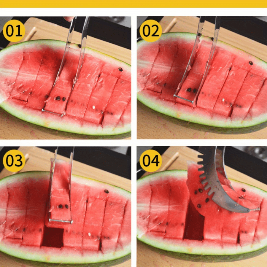 1 Pc Stainless Steel Watermelon Slicer, Fruit Divider, Watermelon Cutter, Household And Commercial Kitchen Supplies