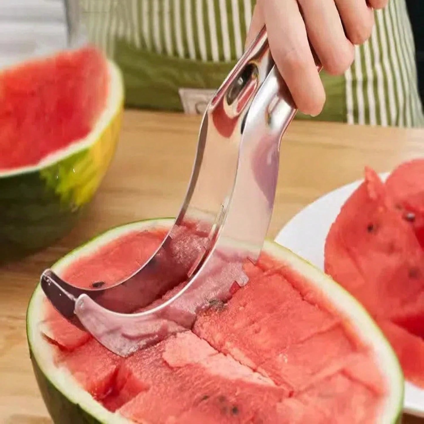 1 Pc Stainless Steel Watermelon Slicer, Fruit Divider, Watermelon Cutter, Household And Commercial Kitchen Supplies