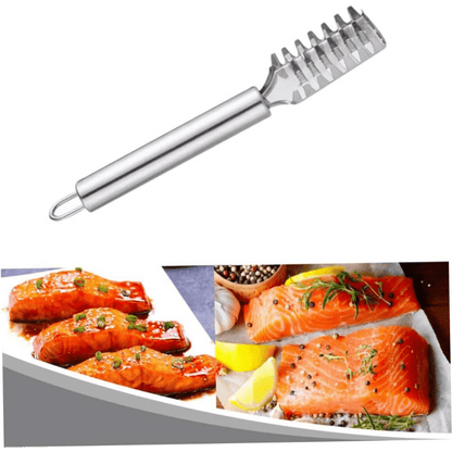 1Pc Fish Scale Remover, Stainless Steel Sawtooth Fish Descaler Tool, Ergonomic Handle Easily Brush Scales For Chef And Home Cooks