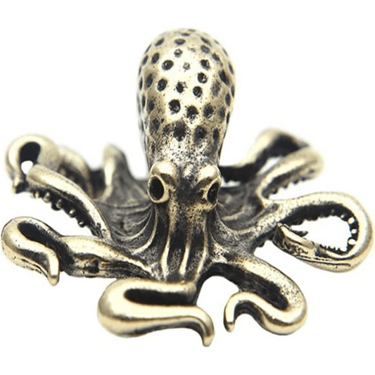 2 Pcs Brass Octopus Desk Decor For Housewarming, Halloween Gift