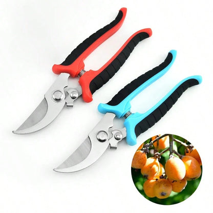 6 Pcs Gardening Scissors, Curved Sharp Stainless Steel Blade Garden Cutter Shears, For Cutting Flowers And Trimming Plants, Yard Tool For Florist, Rose, Herb, Hedge, Bonsai, And Fruit Picking