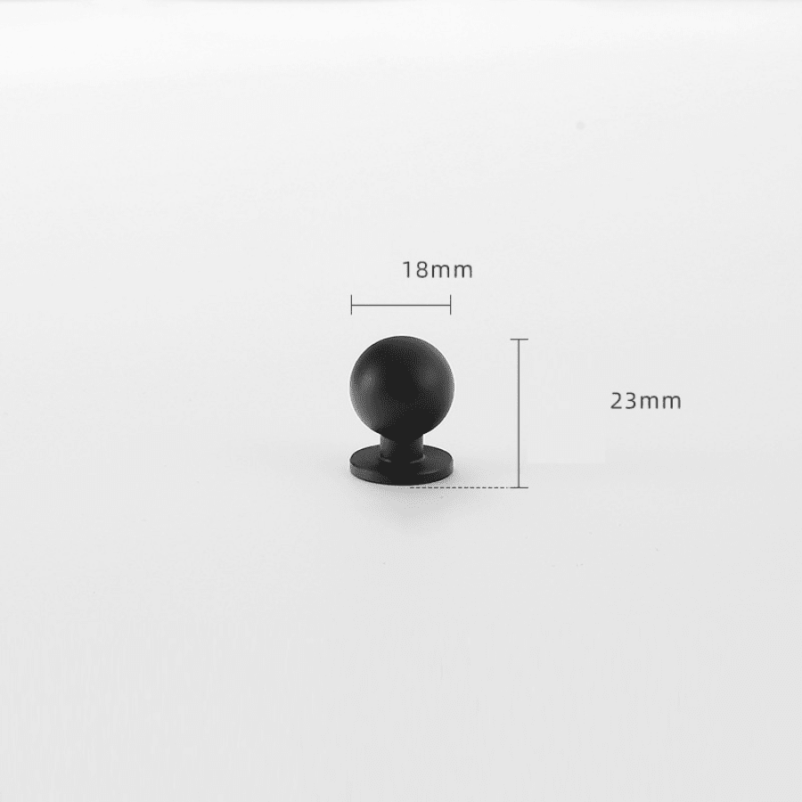 4 Pcs Sleek Round Matte Black Cabinet Knobs, Modern And Minimalist Hardware For Stylish Home Enhancement