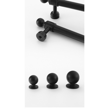 4 Pcs Sleek Round Matte Black Cabinet Knobs, Modern And Minimalist Hardware For Stylish Home Enhancement