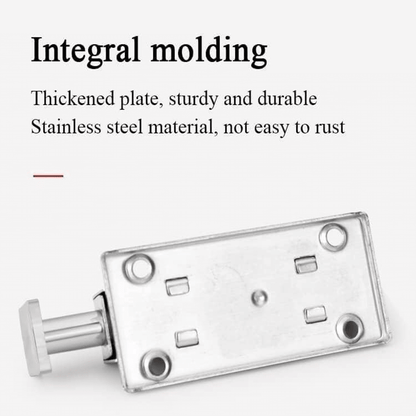 4 Pcs Slide Bolt Latch,6 Inches Sliding Lock,Portable Door Lock,Spring Loaded Latch,Slide Lock,Inside Door,Sliding Bolt Gate Latch,Press Button Hardware For Kitchen,Toilet,Bathroom, Shed