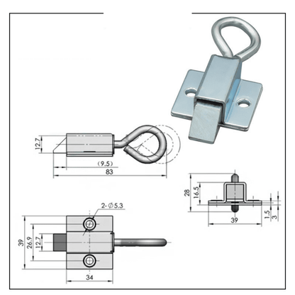 5Pcs Door Bolt Latch Stainless Steel Security Automatic Window Gate Spring Bounce Lock Hardware