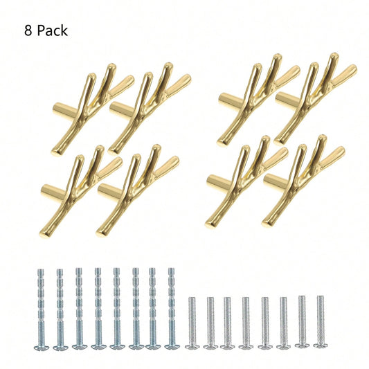 8pcs Decorative Branch Cabinet Handles Unique Twig Pulls Cabinets Wardrobes Furniture Elegant Hardware Kitchen Bathroom Bedroom