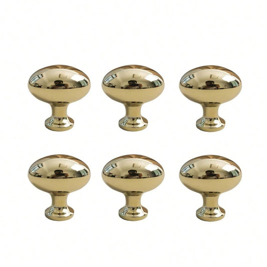 6Pcs Beauty Cabinet Knobs Door Pulls Hardware For Kitchen Cabinets Golden