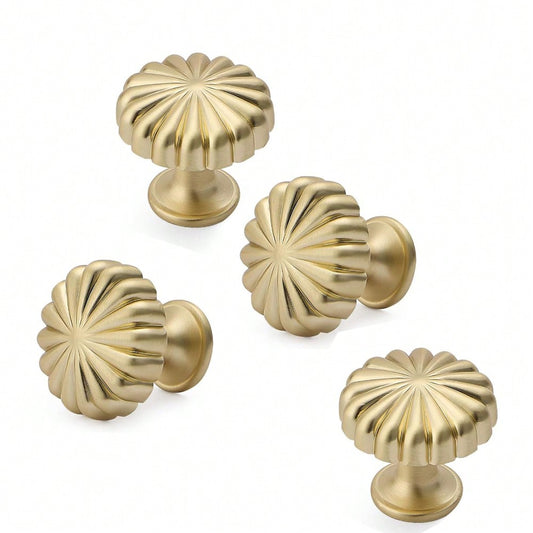 Cabinet Knobs,Vintage Round Knob,Modern Pull Drawer Handle Wardrobe,Kitchen Bar Cabinet Hardware 4 Pack 1.14 inch Bronze