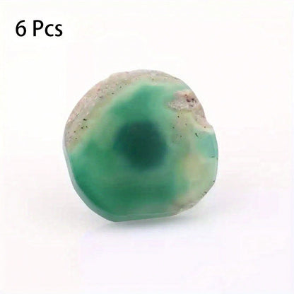 6 Pcs Creative with shape agate jade handle light luxury color pure copper handle clothes cabinet cabinet door drawer single hole handle