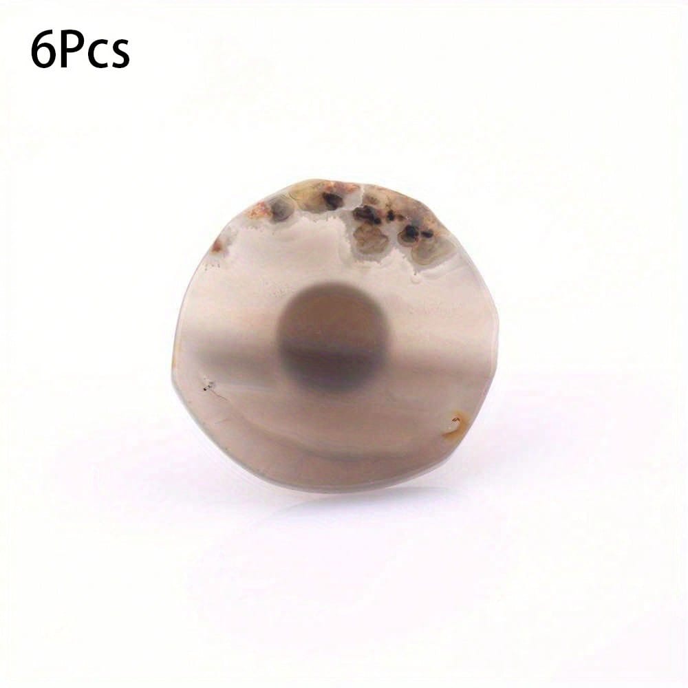 6 Pcs Creative with shape agate jade handle light luxury color pure copper handle clothes cabinet cabinet door drawer single hole handle