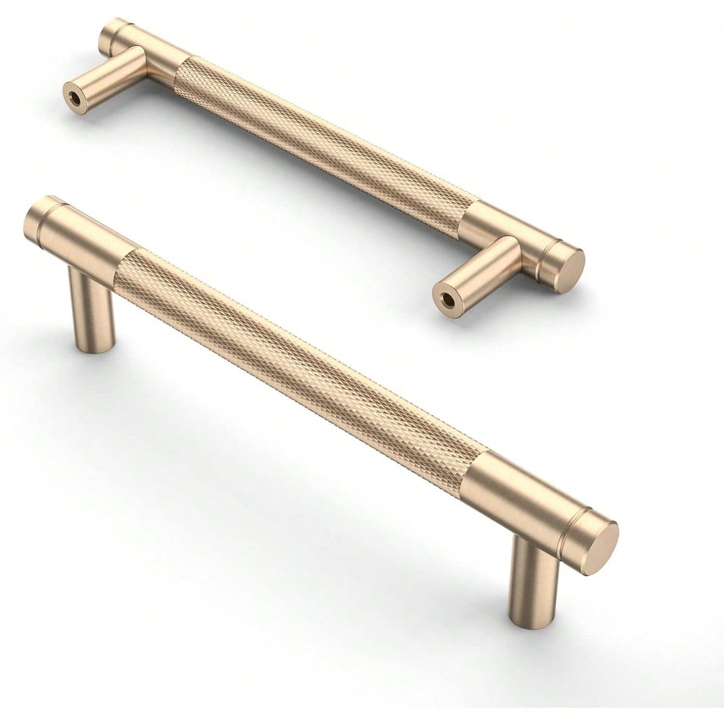 4Pack 5 Inch(128mm) Gold Cabinet Pulls Knurled Cabinet Handles Cupboard Handles Kitchen Cabinet Hardware for Cupboard Drawer Pulls