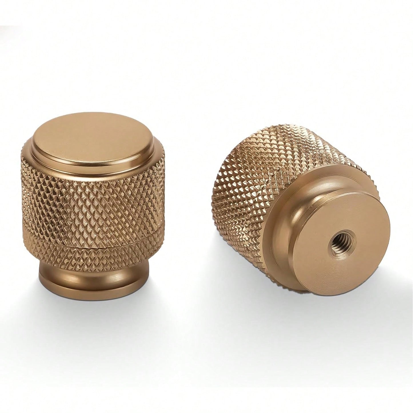 4 Pack Kitchen Cabinet Knobs Champagne Copper Knurled Cabinet Pulls Gold Drawer Knobs Kitchen Hardware Kitchen Handles for Cabinets Cupboard Knobs Drawer Knobs