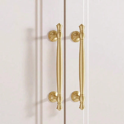 1 Pack Brushed Gold Cabinet Pulls, Single hole,3.78 Inch(96mm)5 Inch (128mm), 6.3 Inch (160mm),Solid Brass Kitchen Cupboard Bathroom Dresser Handles, Furniture Hardware Drawer Pulls Cabinet Handles