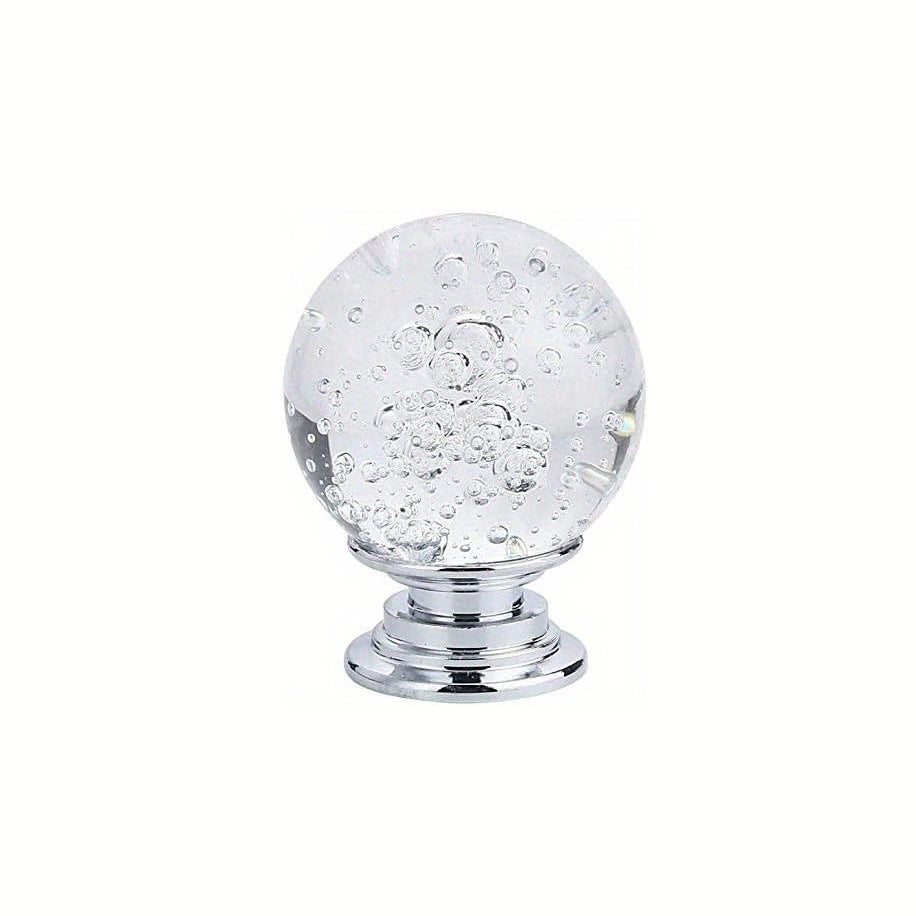 Foam Crystal Knobs, Round Dresser Drawer Pulls, Wardrobe Glass Shower Crystal Cabinet Handles, White 4Pcs 30mm Diameter. crystal knobs for drawers crystal knobs crystal knobs for drawers crystal knobs